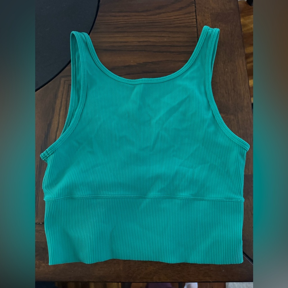 Teal Ribbed Tank Top
